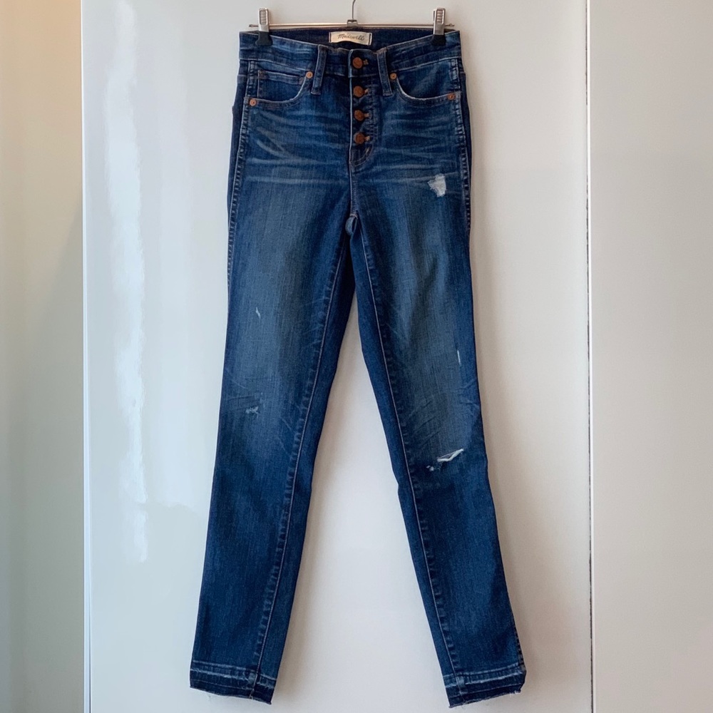 Madewell High Rise Skinny Ankle Jeans, 23 fits 24 - Picture 2 of 16